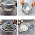 4 Pieces Of Multifunctional Stackable Fine Mesh Flour Sifter Set - Grey/Blue