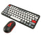 Mini Wireless Keyboard and Mouse Set - Black, Red