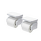 2 Piece-Wall-Mounted Toilet Paper Holder with Storage Shelf