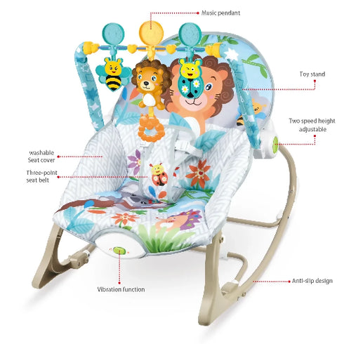 Multifunction Vibrate Baby Rocking Chair with Hanging Toys