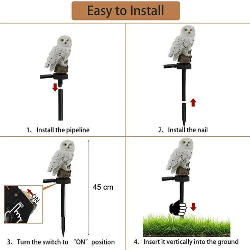 White Owl - Waterproof Solar Light