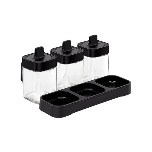 3-Piece Glass Spice Jar Set