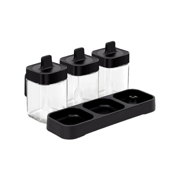 3-Piece Glass Spice Jar Set