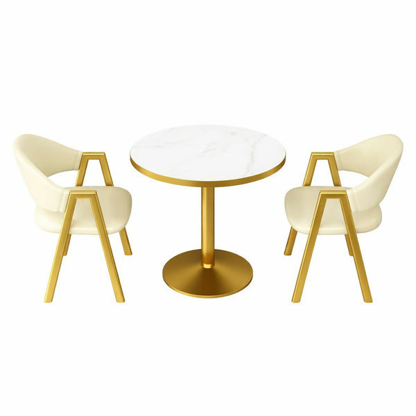 Modern Marble Round Dining Table with Chair
