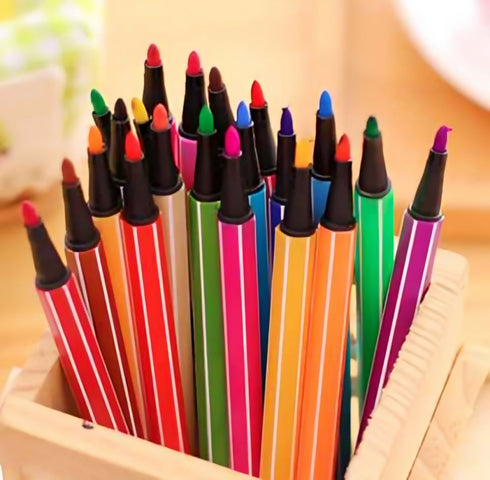 12 Kids Multi colour Carrot Water Pen