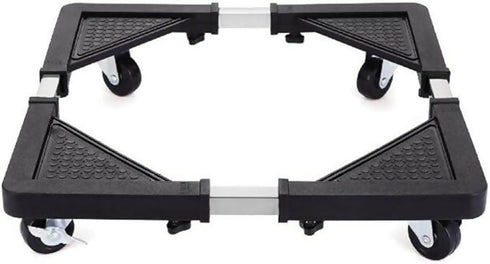Adjustable Washing Machine Refrigerator Stand with 360° Wheels