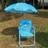 Kids Outdoor Beach Chair with Umbrella- Blue