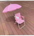Kids Outdoor Beach Chair with Umbrella- Pink