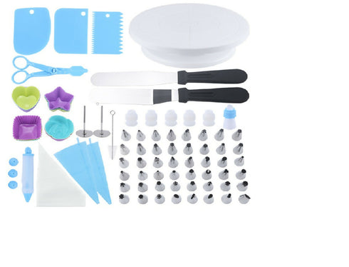 80-Piece Cake Decorating Set with Nozzles, Bags, Scrapers & Baking Tools