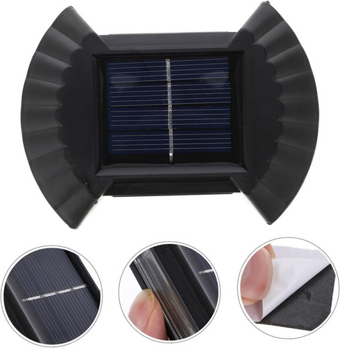 4 Pieces Outdoor Solar Powered Rechargeable Wall Light