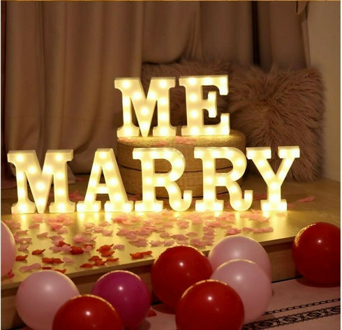 LED Letter Lights - MARRY ME
