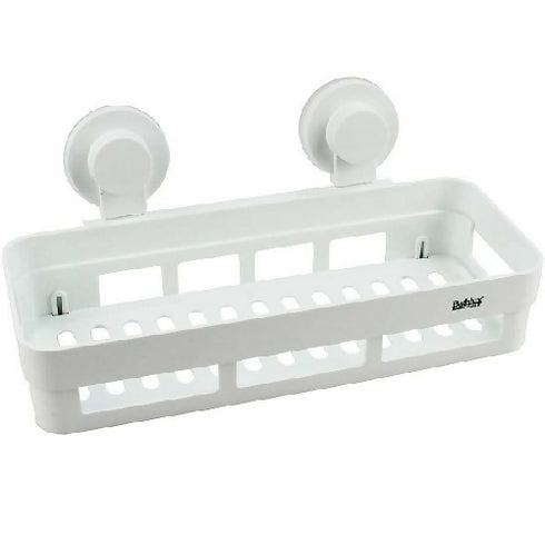 Rectangular shelf with suction cups