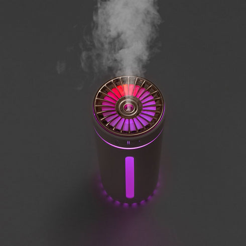 Mini Diffuser Humidifiers Cool Mist Air Humidifiers With Light - Pink