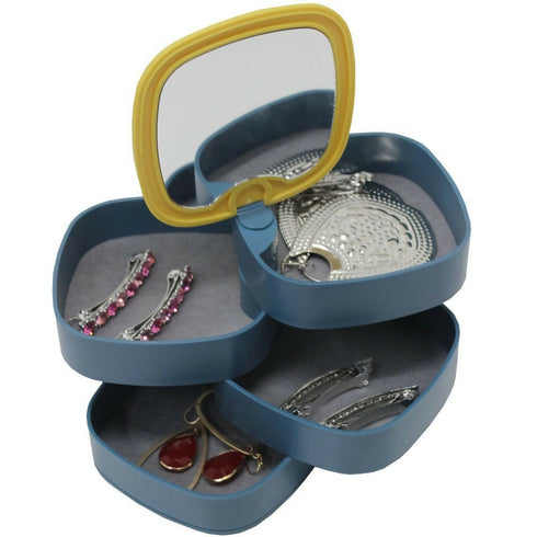 Rotating Jewelery Organizer with Mirror