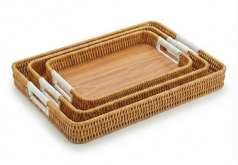 Set of 3 Multipurpose Decorative Wicker Baskets