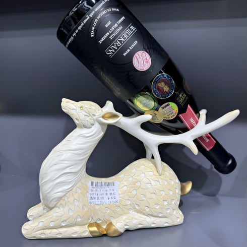 Elegant Home Deer Resin Ornament - White