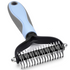Pet Dematting Comb 2 Sided Undercoat Rake for Cats & Dogs