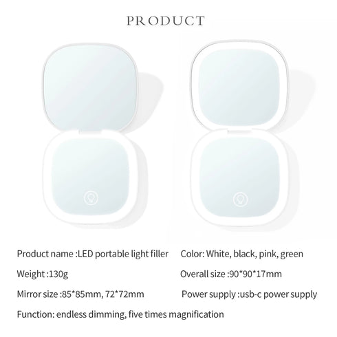 Portable LED Smart Touch Mini Mirror