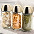 3 Pack Round Glass Kitchen Food Grade Gold Plated Airtight Sealed Glass Storage Jar