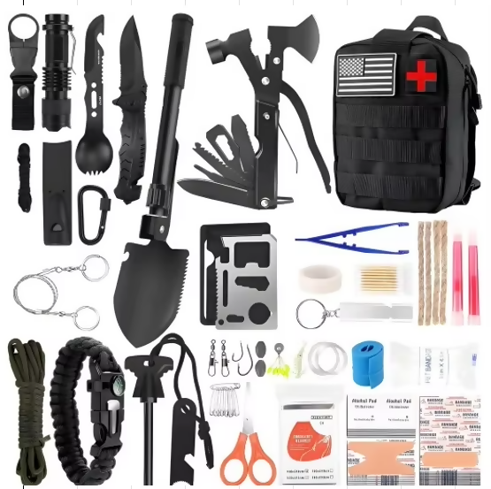 Camping Survival Tactical Gear Tool First Aid Kit Earthquake Emergency Survival Kit for Dad Men Husband