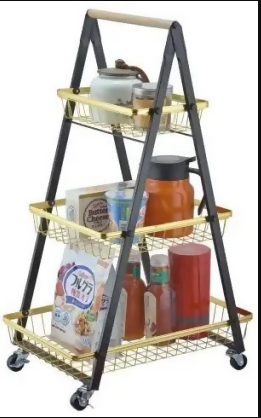 Multi Function Mobile 3 Layer Storage Rack -49x33x81cm