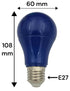 E27 LED 5W Color Light Bulb - 6 Pack