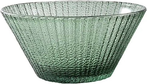 Glass Salad Bowls Bucket Bowl Set of 2 Mixing Bowls Serving Bowls for Kitchen Prep Fruit Thick and Durable (Color : Green)