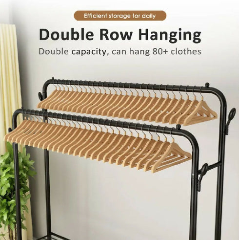Multi-functional clothes hanger, portable clothes rail stand