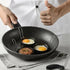Foldable Handle 4 Pieces Coating Stainless Steel Round Fried Egg Ring with Oil Brush