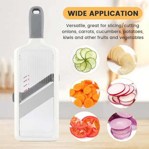 Multi Handheld Mandoline Slicer with Adjustable Stainless Steel Blades