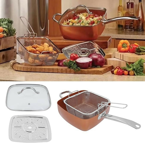 Copper Square Casserole Pan Set