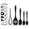 5 Pieces Of Non-Stick Silicone Kitchen Utensil Set - Black