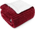 Striped Pattern Sherpa Fleece Throw