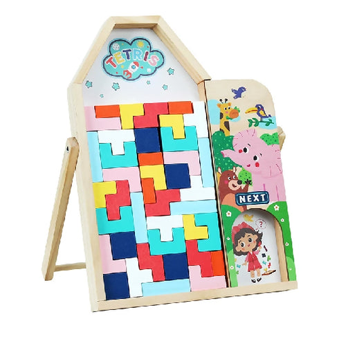Multi-functional Parent-child Interactive Game Wooden Stacking Blocks Toy