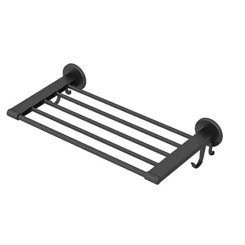 Multi-Functional Wall Mounted Towel Hanger Holder Rack-black