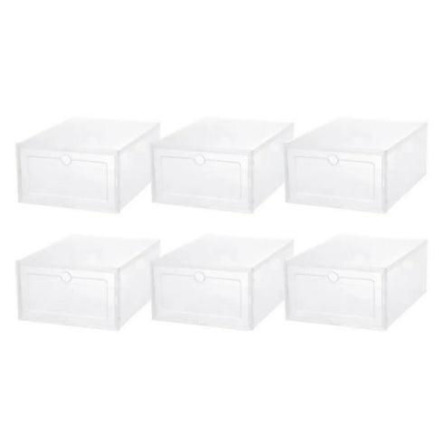 6 Pieces Plastic Multipurpose Folding Storage Box - Transparent