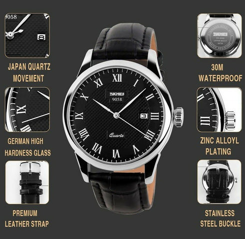 Ladies Leather Quartz Waterproof Watch