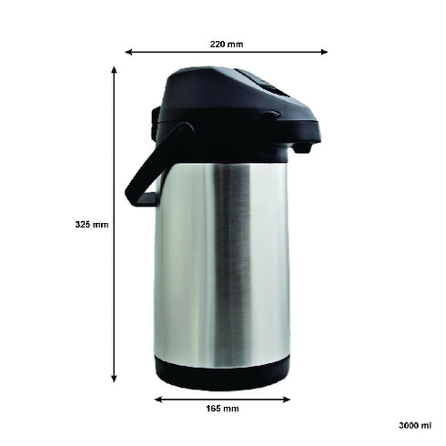 Coffee Carafe Stainless Steel with Handle-3L