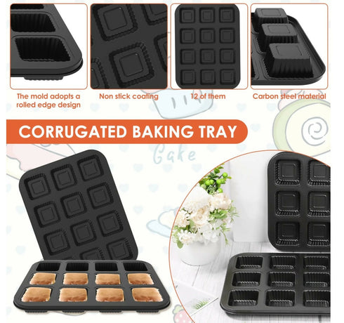 BWH-670 12-Hole Corrugated Square Pan