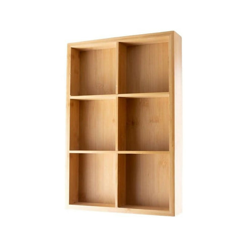 Wooden Candy Serving Tray With 6 Compartment Organizer