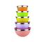 10 Piece Set Stainless Steel Mixing Bowls With Colorful Lids