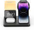 6-in-1 Wireless Phone Charger Alarm Clock LED Lamp 15W Fast Charge Earphone Watch Charge