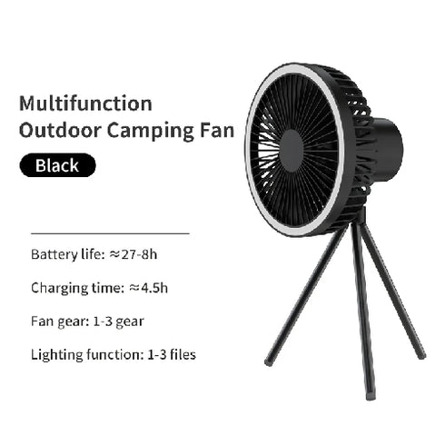 Portable Rechargeable Folding Tripod Fan