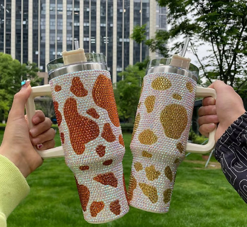40 Oz Tumbler With Handle Studded Tumbler