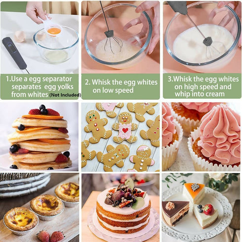 Handheld Electric USB 3-Speed Milk Frother