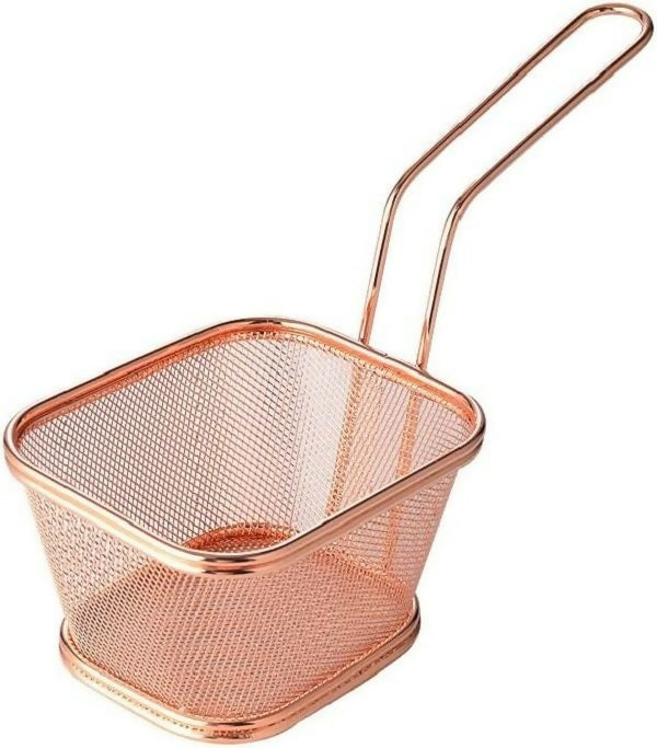 Stainless Steel Potato Chips Frying Basket - Rose Gold