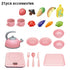 Toddler Kitchen Pretend Dishwashing Sink Set with Dishes Toy - Pink