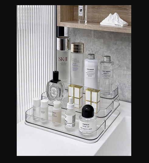 Transparent 3 Tier Tabletop Makeup Organiser