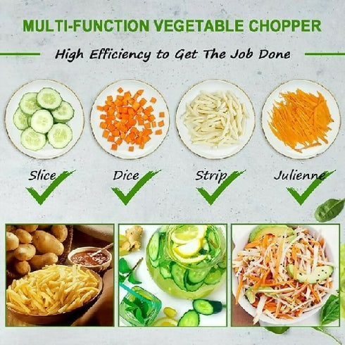 Multifunctional Vegetable Adjustable Slicer and Chopper