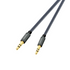 Noble sound series AUX audio cable 1m TPE and nylon braid with anodized aluminum alloy connector shell.
